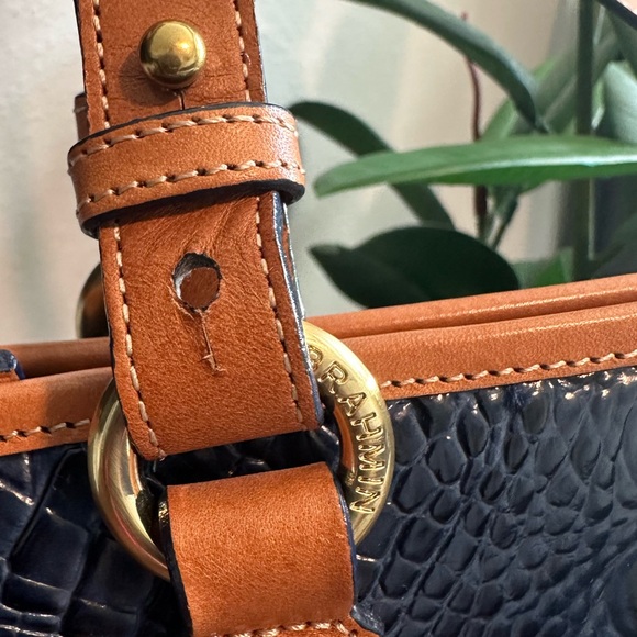 NEW - Brahmin Multi-Color Croc-Embossed Should Bag - See Video! - Picture 12 of 16